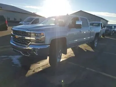 Silver 2017 Chevrolet Silverado 1500 Crew Cab LTZ Pickup 4D 6 1/2 ft for sale in Wadena, MN