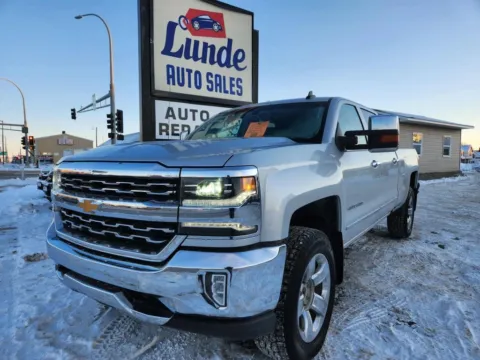 Silver 2017 Chevrolet Silverado 1500 Crew Cab LTZ Pickup 4D 6 1/2 ft for sale in Wadena, MN
