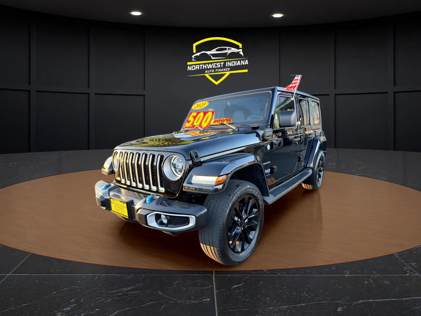 Black 2023 JEEP WRANGLER SAHARA 4XE for sale in Valparaiso, IN