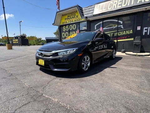 Black 2018 Honda Civic Sedan LX for sale in Valparaiso, IN