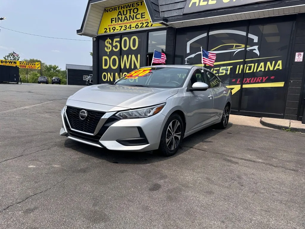 Silver 2021 Nissan Sentra SV for sale in Valparaiso, IN