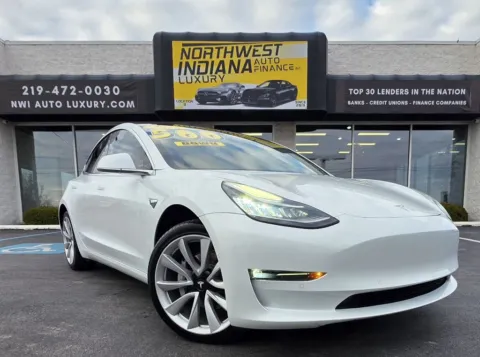 White 2018 TESLA MODEL 3 LONG RANGE for sale in Merrillville, IN