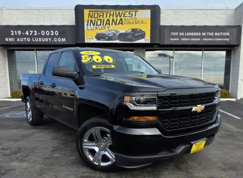 Black 2017 CHEVROLET SILVERADO 1500 CUSTOM for sale in Merrillville, IN