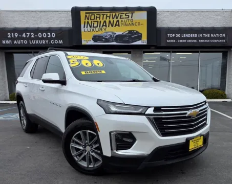 White 2023 CHEVROLET TRAVERSE LT LEATHER for sale in Merrillville, IN