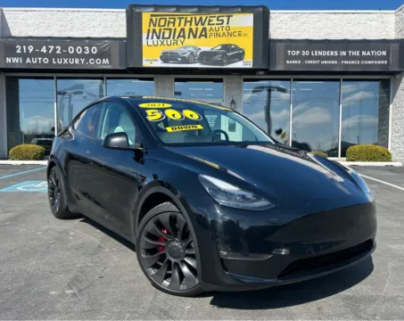 Black 2021 TESLA MODEL Y PERFORMANCE for sale in Merrillville, IN