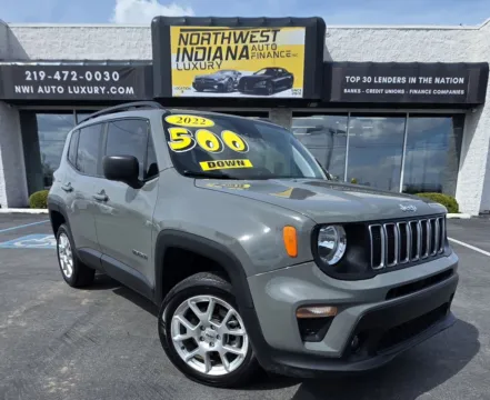 Gray 2022 JEEP RENEGADE LATITUDE for sale in Merrillville, IN