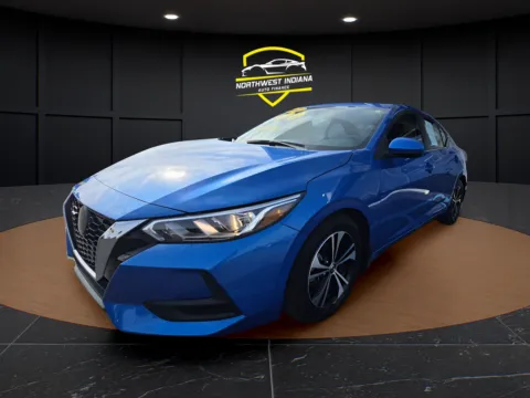 Blue 2021 NISSAN SENTRA SV for sale in Merrillville, IN