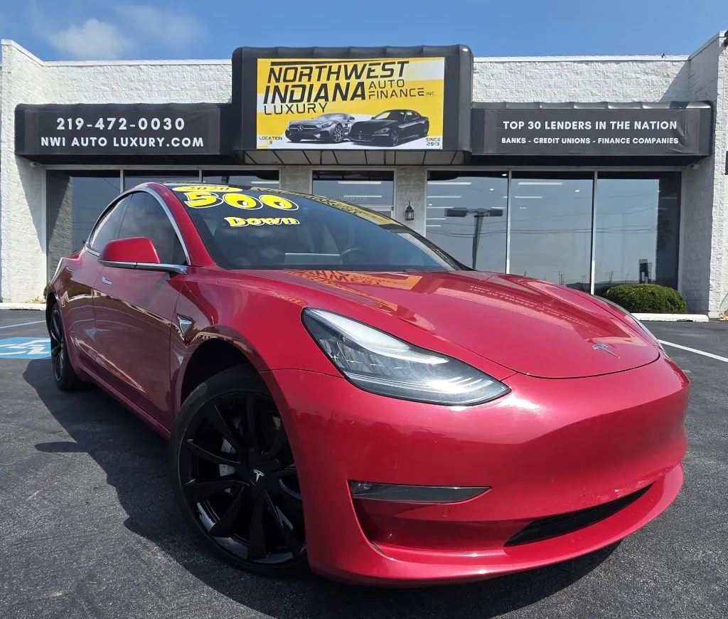 Red 2020 TESLA MODEL 3 LONG RANGE for sale in Merrillville, IN