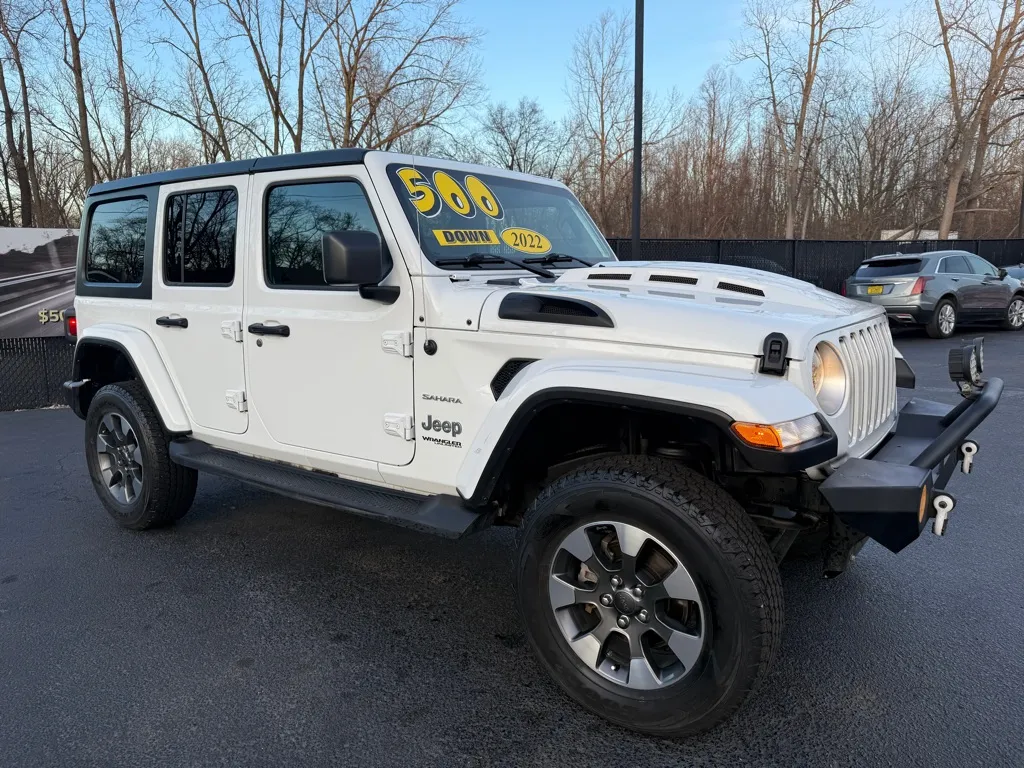 White 2022 JEEP WRANGLER UNLIMI SAHARA for sale in Schererville, IN