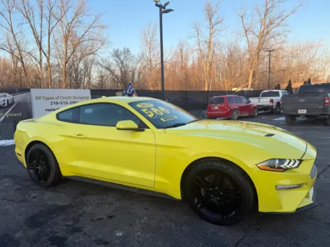 Yellow 2021 FORD MUSTANG ECOBOOST for sale in Schererville, IN