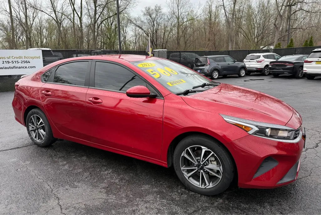 Red 2023 KIA FORTE LXS for sale in Schererville, IN