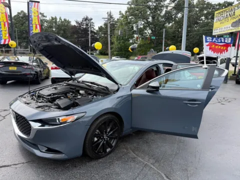Photos of 2025 MAZDA MAZDA3 SEDAN 2.5 S CARBON EDITION for sale in Schererville, IN at NWI Auto Finance Schererville