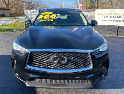 Photos of 2021 INFINITI QX50 LUXE for sale in Schererville, IN at NWI Auto Finance Schererville