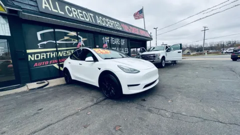 Another view of 2021 TESLA MODEL Y LONG RANGE for sale in Valparaiso, IN at NWI AUTO FINANCE Valparaiso