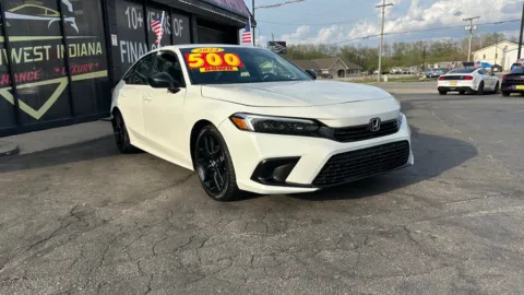 White 2024 HONDA CIVIC SPORT for sale in Valparaiso, IN