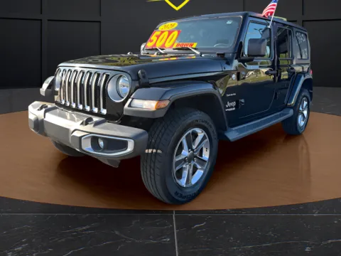 Black 2020 JEEP WRANGLER UNLIMI SAHARA for sale in Valparaiso, IN