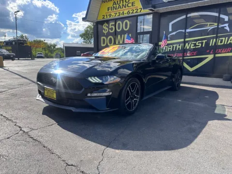 Black 2020 FORD MUSTANG ECOBOOST for sale in Valparaiso, IN