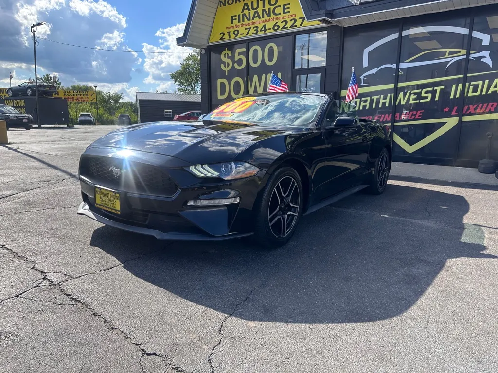 Black 2020 FORD MUSTANG ECOBOOST for sale in Valparaiso, IN