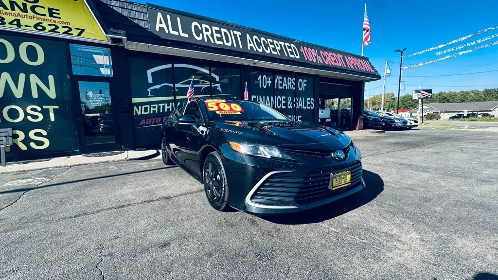 Black 2023 TOYOTA CAMRY LE for sale in Valparaiso, IN