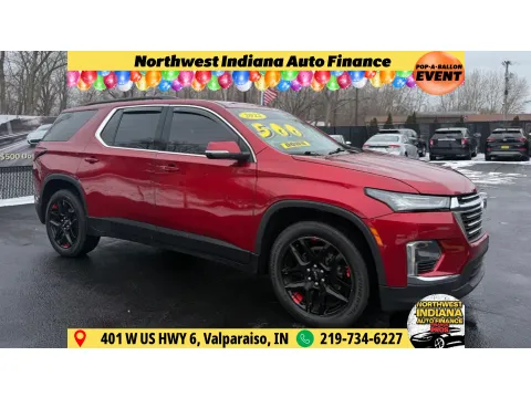 Red 2022 CHEVROLET TRAVERSE LT for sale in Schererville, IN