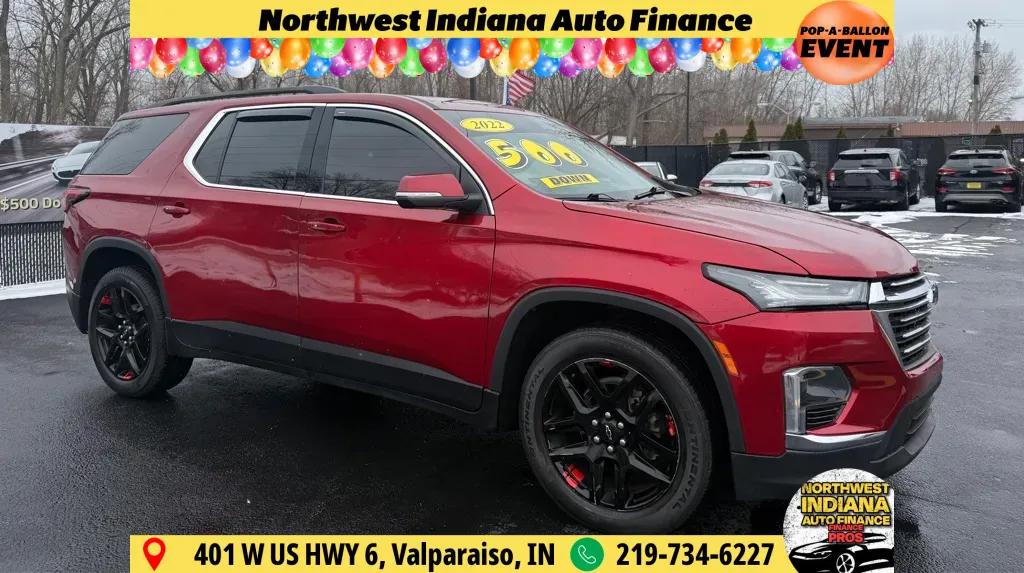 Red 2022 CHEVROLET TRAVERSE LT for sale in Schererville, IN
