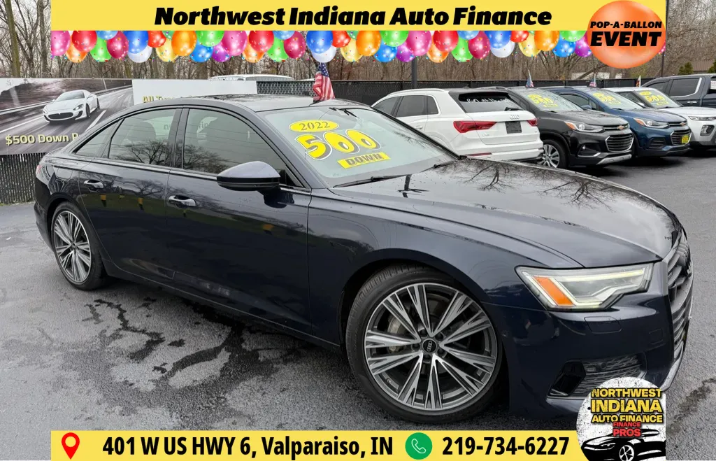 Blue 2022 AUDI A6 PREMIUM PLUS for sale in Schererville, IN