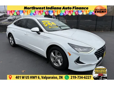White 2021 HYUNDAI SONATA SE for sale in Schererville, IN