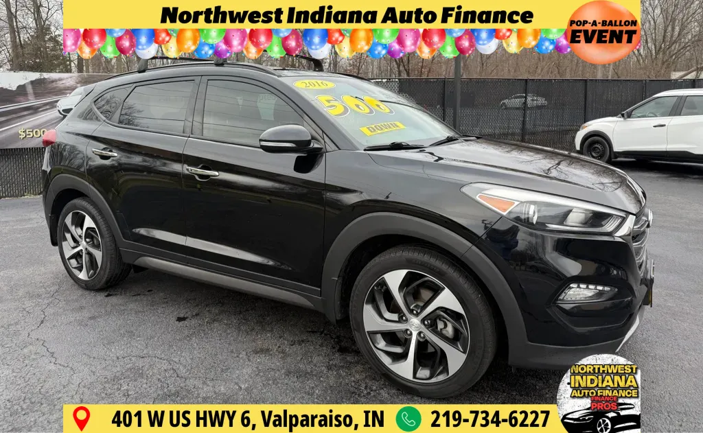Black 2016 HYUNDAI TUCSON LIMITED for sale in Schererville, IN