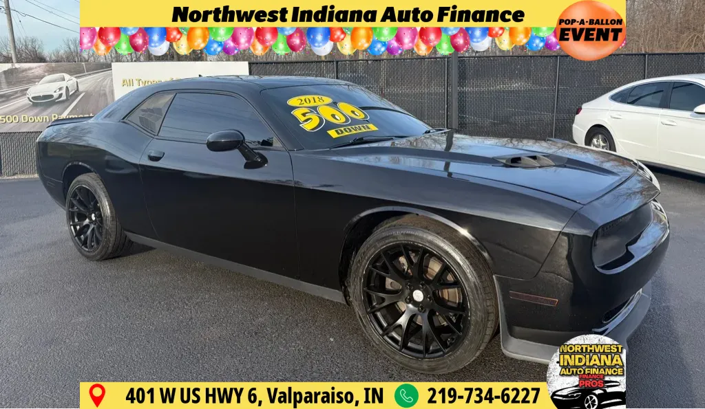 Black 2018 DODGE CHALLENGER SXT for sale in Schererville, IN