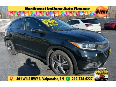 Black 2022 HONDA HR-V EX-L for sale in Schererville, IN