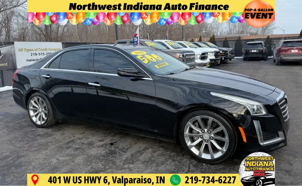 Black 2018 CADILLAC CTS 2.0T LUXURY for sale in Schererville, IN