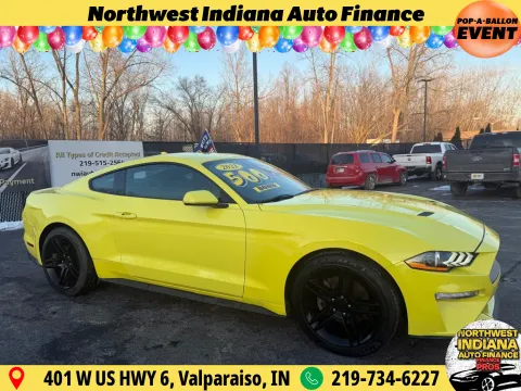 Yellow 2021 FORD MUSTANG ECOBOOST for sale in Schererville, IN