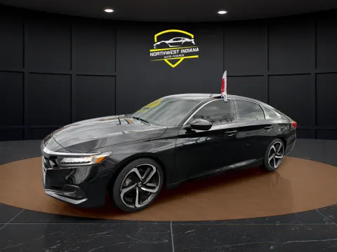 Black 2021 HONDA ACCORD SPORT for sale in Schererville, IN