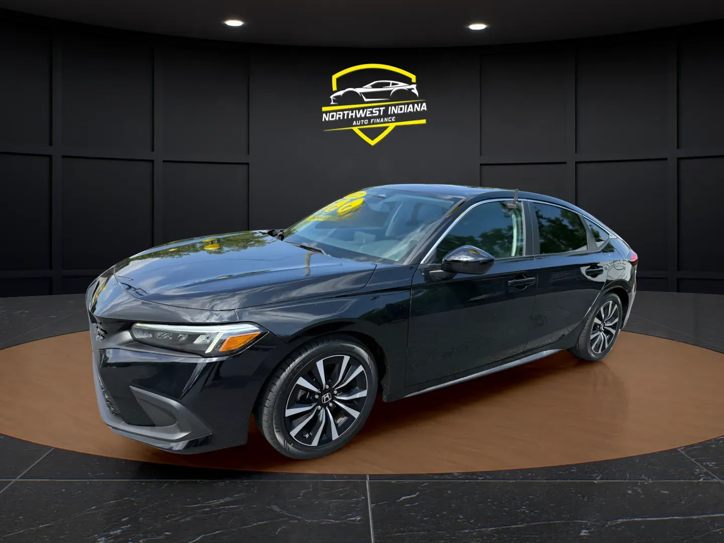 Black 2022 HONDA CIVIC EX-L for sale in Schererville, IN