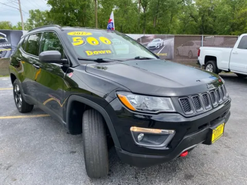 Black 2017 Jeep Compass Trailhawk for sale in Schererville, IN