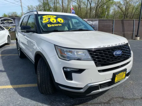 White 2018 FORD EXPLORER PLATINUM for sale in Schererville, IN