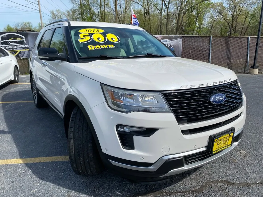 White 2018 Ford Explorer Platinum for sale in Schererville, IN