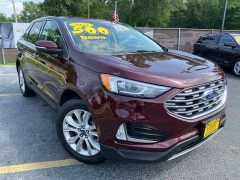 Red 2022 FORD EDGE TITANIUM for sale in Schererville, IN