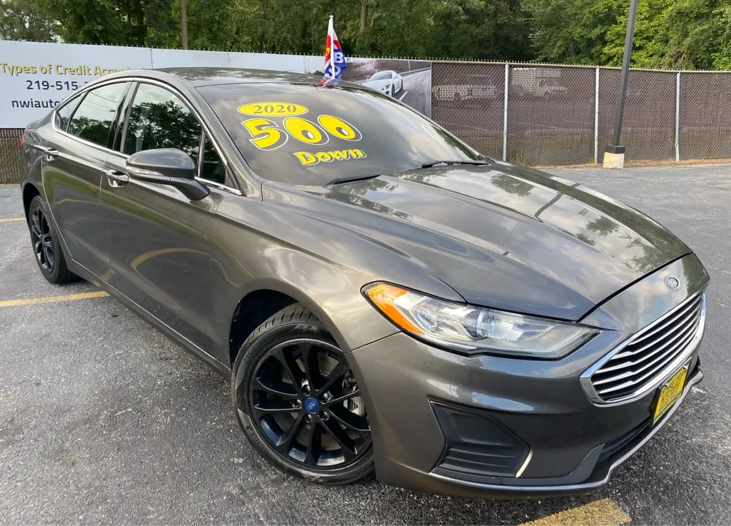 Gray 2020 FORD FUSION SE for sale in Schererville, IN