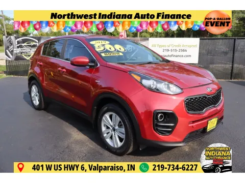 Red 2019 KIA SPORTAGE LX for sale in Schererville, IN