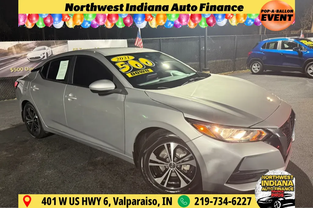 Silver 2021 NISSAN SENTRA SV for sale in Schererville, IN