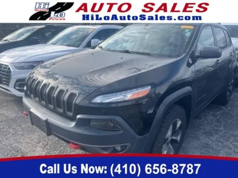 Black 2017 Jeep Cherokee Trailhawk for sale in Cockeysville, MD