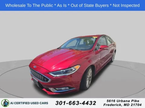 Red 2017 Ford Fusion Platinum for sale in Cockeysville, MD