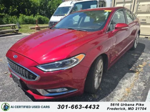 Red 2017 Ford Fusion Platinum for sale in Cockeysville, MD