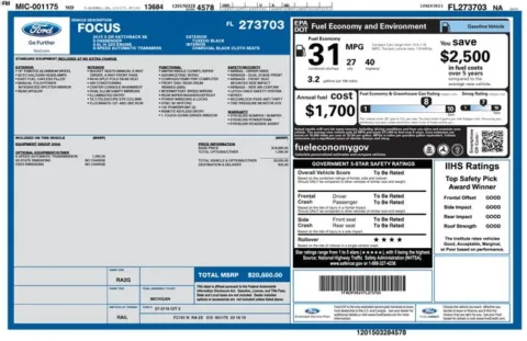 Photos of 2015 Ford Focus SE for sale in Cockeysville, MD at Used Cars of Baltimore