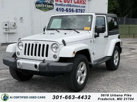 White 2015 Jeep Wrangler Sahara for sale in Cockeysville, MD