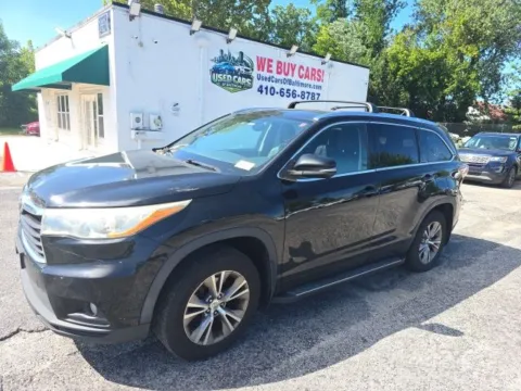 Black 2015 Toyota Highlander XLE V6 for sale in Cockeysville, MD