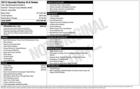 Photos of 2012 Hyundai Elantra GLS for sale in Cockeysville, MD at Used Cars of Baltimore