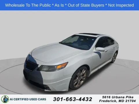 White 2014 Acura TL SH-AWD for sale in Cockeysville, MD