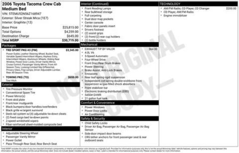 Silver 2006 Toyota Tacoma for sale in Cockeysville, MD